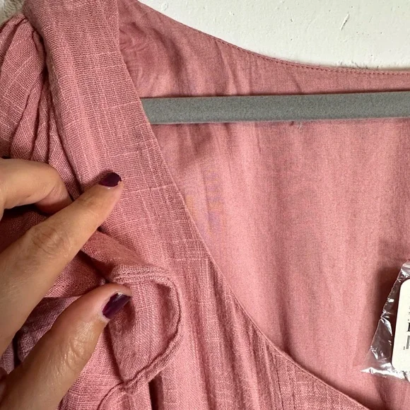 NEW Free People Dress | In the Mood for Frills Pink Mini Dress Size Large - Picture 5 of 7